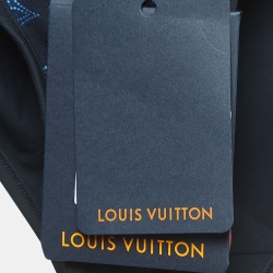 Pre Owned Louis Vuitton Navy Blue Mahina Monogram Stretch Knit Bikini Bottom M