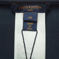 Pre Owned Louis Vuitton Navy Blue Mahina Monogram Stretch Knit Bikini Bottom M
