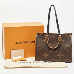 Pre Owned Louis Vuitton Reverse Monogram Giant Canvas Onthego MM Bag