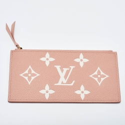 Pre Owned Louis Vuitton Rose Trianon Giant Monogram Empreinte Leather Felicie Pochette Bag    