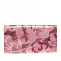 Louis Vuitton Rose Velours Monogram Vernis Ikat Limited Edition Sarah Wallet