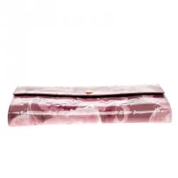 Louis Vuitton Rose Velours Monogram Vernis Ikat Limited Edition Sarah Wallet