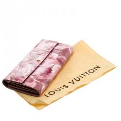 Louis Vuitton Rose Velours Monogram Vernis Ikat Limited Edition Sarah Wallet