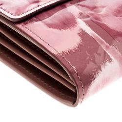 Louis Vuitton Rose Velours Monogram Vernis Ikat Limited Edition Sarah Wallet