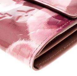 Louis Vuitton Rose Velours Monogram Vernis Ikat Limited Edition Sarah Wallet