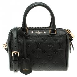 Louis Vuitton Womens Speedy Black Empreinte Leather 20 – Luxe