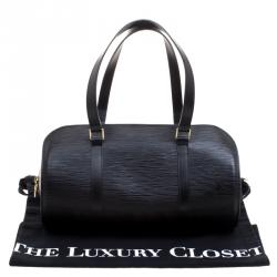 Pre Owned Louis Vuitton Black Epi Leather Soufflot Bag