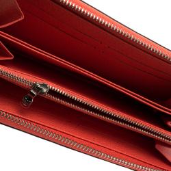 Louis Vuitton Orange Epi Leather Zippy Wallet