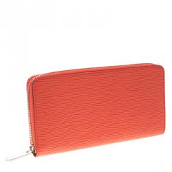 Louis Vuitton Orange Epi Leather Zippy Wallet
