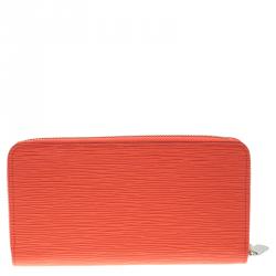 Louis Vuitton Orange Epi Leather Zippy Wallet