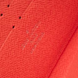 Louis Vuitton Orange Epi Leather Zippy Wallet