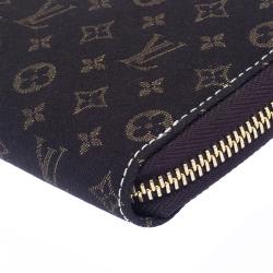 Louis Vuitton Fusain Mini Lin Zippy Wallet