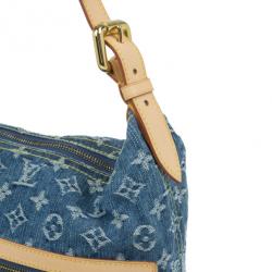 Pre Owned Louis Vuitton Blue Denim Monogram Baggy GM