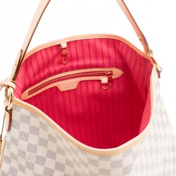 Pre Owned Louis Vuitton Damier Azur Canvas Delightful MM Bag