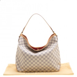 Pre Owned Louis Vuitton Damier Azur Canvas Delightful MM Bag