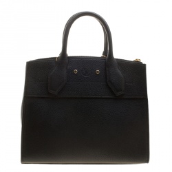 Pre Owned Louis Vuitton Black Leather City Steamer PM Bag