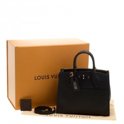 Pre Owned Louis Vuitton Black Leather City Steamer PM Bag