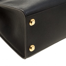 Pre Owned Louis Vuitton Black Leather City Steamer PM Bag