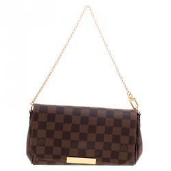 Pre Owned Louis Vuitton Damier Ebene Canvas Favorite PM Bag