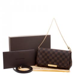 Pre Owned Louis Vuitton Damier Ebene Canvas Favorite PM Bag