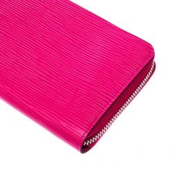 مملوكة مسبقًا محفظة لوي فيتون زيبي جلد إيبي وردية