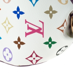 Pre Owned Louis Vuitton White Multicolor Monogram Limited Edition Canvas and Alligator Marilyn Bag     