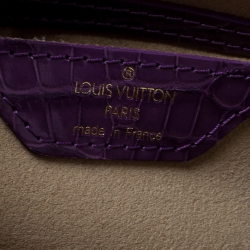 Pre Owned Louis Vuitton White Multicolor Monogram Limited Edition Canvas and Alligator Marilyn Bag     