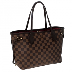 Louis Vuitton Damier Ebene Canvas Neverfull PM Bag