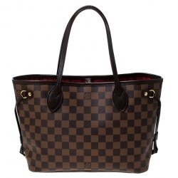 Louis Vuitton Damier Ebene Canvas Neverfull PM Bag
