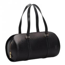 مملوكة مسبقًا حقيبة لوي فيتون سوفلو جلد أيبي سوداء