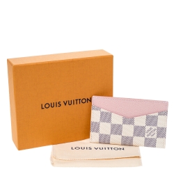 Pre Owned Louis Vuitton Damier Azur Daily Card Holder