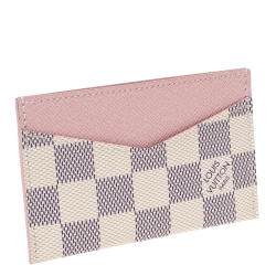 Pre Owned Louis Vuitton Damier Azur Daily Card Holder