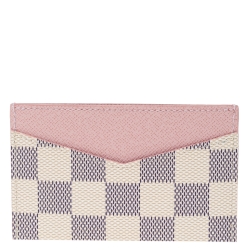 Pre Owned Louis Vuitton Damier Azur Daily Card Holder