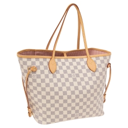 Pre Owned Louis Vuitton Damier Azur Canvas Neverfull MM Bag