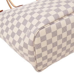 Pre Owned Louis Vuitton Damier Azur Canvas Neverfull MM Bag