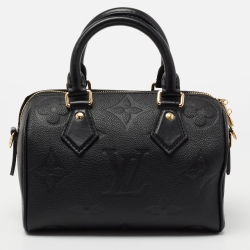 مملوكة مسبقًا  Louis Vuitton Black Monogram Empreinte Leather Speedy Bandouliere 20
