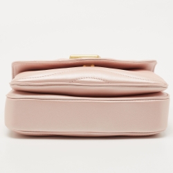 Pre Owned Louis Vuitton Metallic Pink Leather New Wave PM Chain Bag 