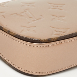 Pre Owned Louis Vuitton Rose Gold Monogram Vernis Mini Pochette Accessoires 