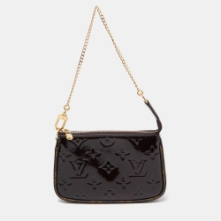 Pre Owned Louis Vuitton Amarante Monogram Vernis Mini Pochette Accessoires