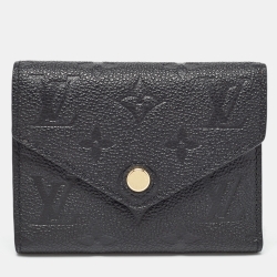 Louis Vuitton Black Monogram Empreinte Leather Victorine Wallet