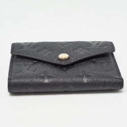 Louis Vuitton Black Monogram Empreinte Leather Victorine Wallet