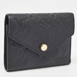 Louis Vuitton Black Monogram Empreinte Leather Victorine Wallet