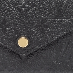 Louis Vuitton Black Monogram Empreinte Leather Victorine Wallet