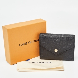 Louis Vuitton Black Monogram Empreinte Leather Victorine Wallet