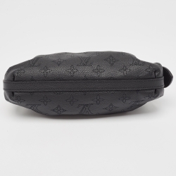 Pre Owned Louis Vuitton Black Monogram Mahina Leather Scala Mini Pouch Bag