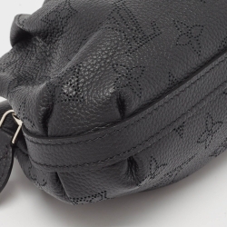 Pre Owned Louis Vuitton Black Monogram Mahina Leather Scala Mini Pouch Bag