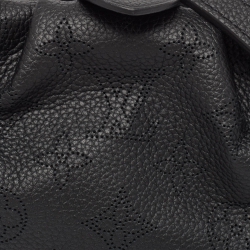 Pre Owned Louis Vuitton Black Monogram Mahina Leather Scala Mini Pouch Bag