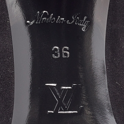 Louis Vuitton Black Suede Uniform Ankle Boots Size 36