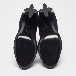 Louis Vuitton Black Suede Uniform Ankle Boots Size 36
