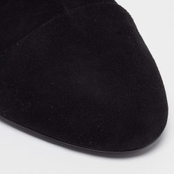 Louis Vuitton Black Suede Uniform Ankle Boots Size 36